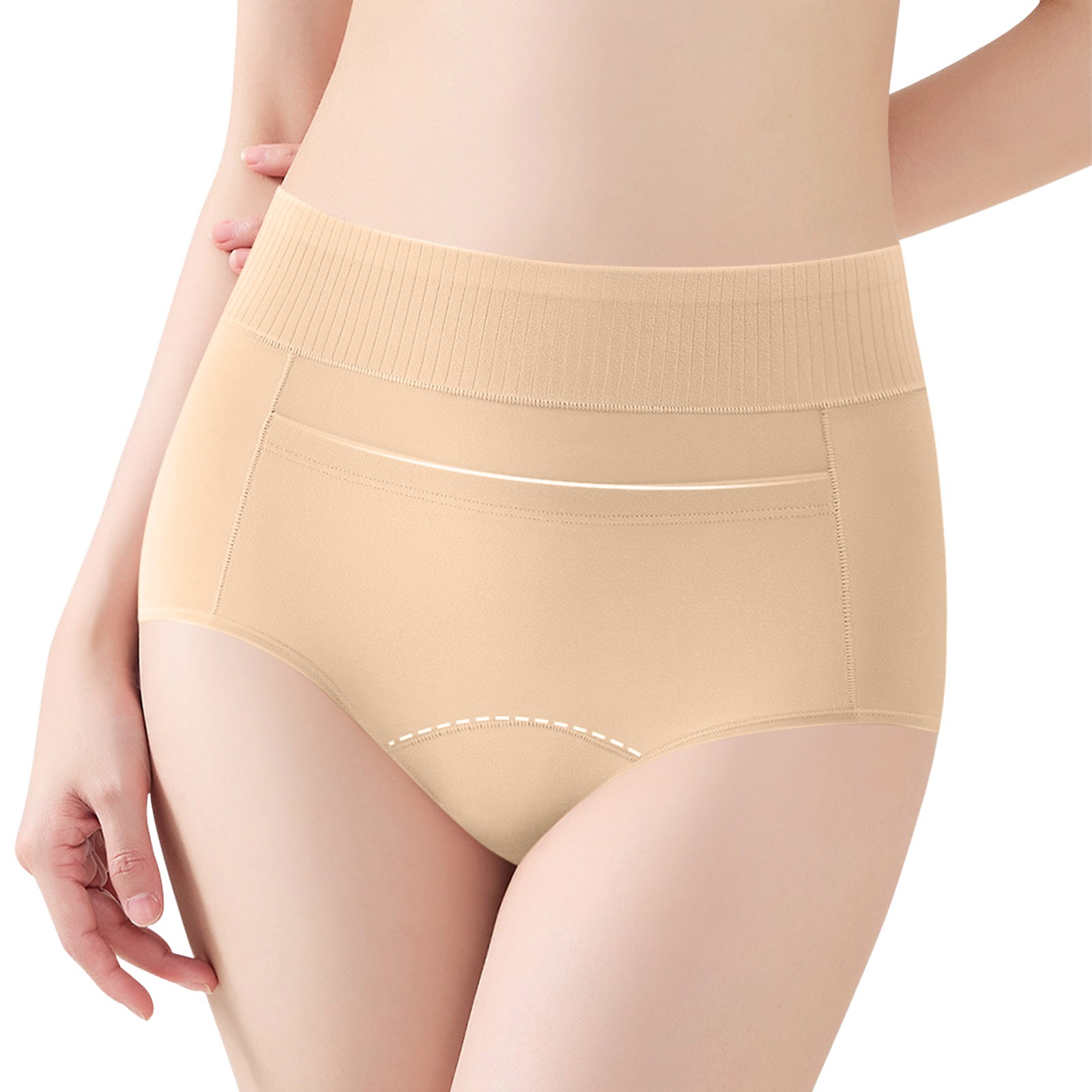 thumbnail image 2 of Ropa interior femenina a prueba de fugas: algodón, refuerzo en la entrepierna, resistente a los olores, para uso diario/menstrual, tallas M/XXL., 2 of 4